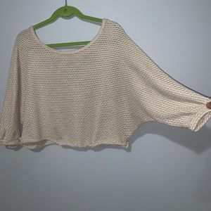 Gold, sheer cropped Sweater